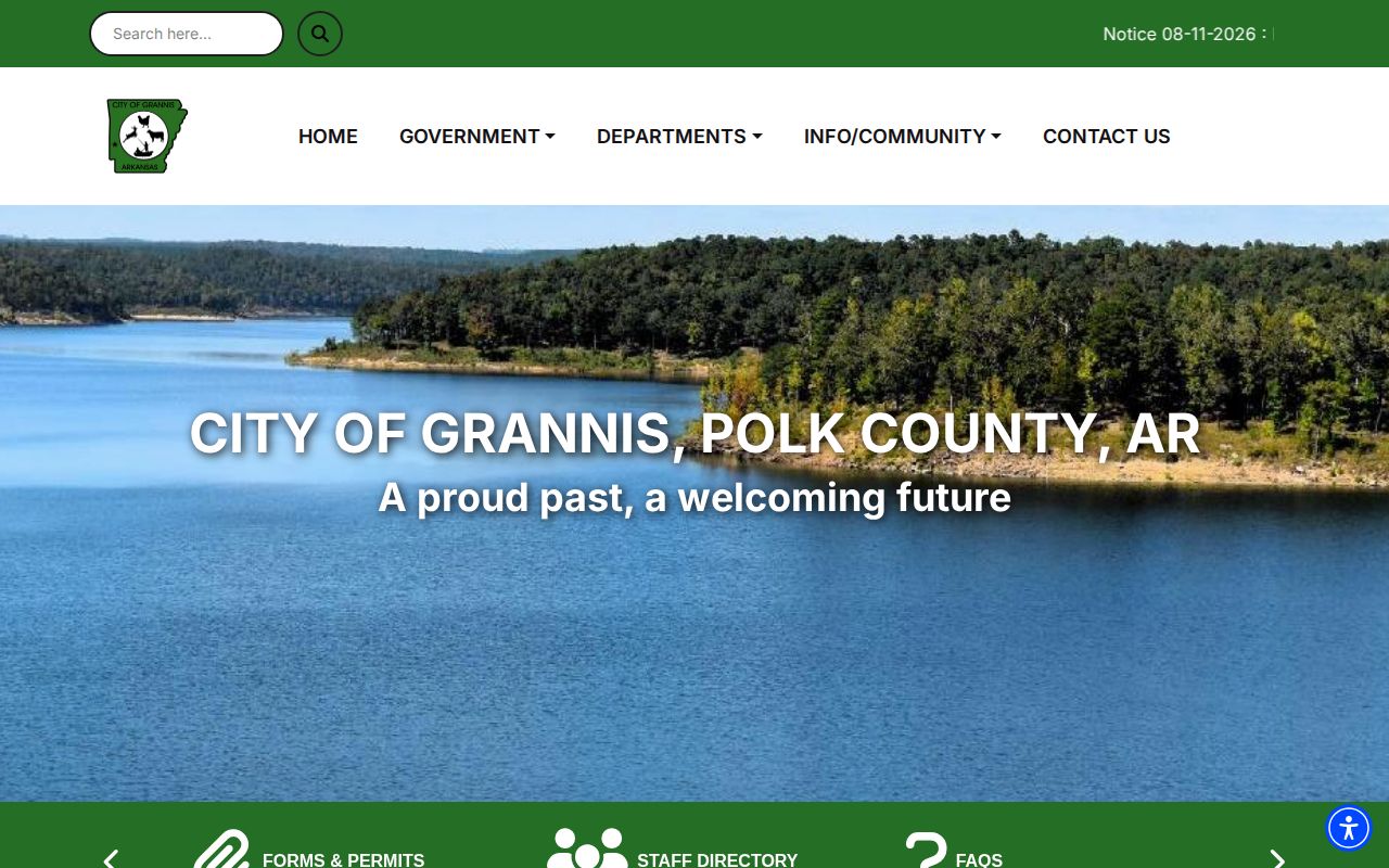 Official City of Grannis source for Grannis police and arrest records
