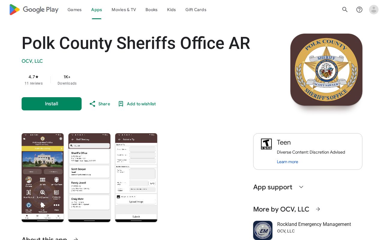 Polk County Most Wanted and tip modules in the official sheriff app