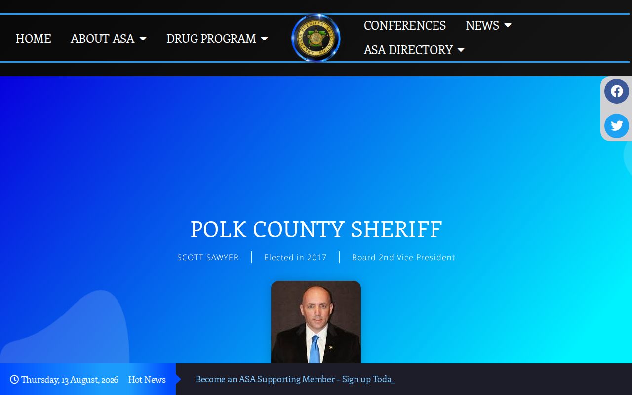 Polk County Detention Center booking record contact source